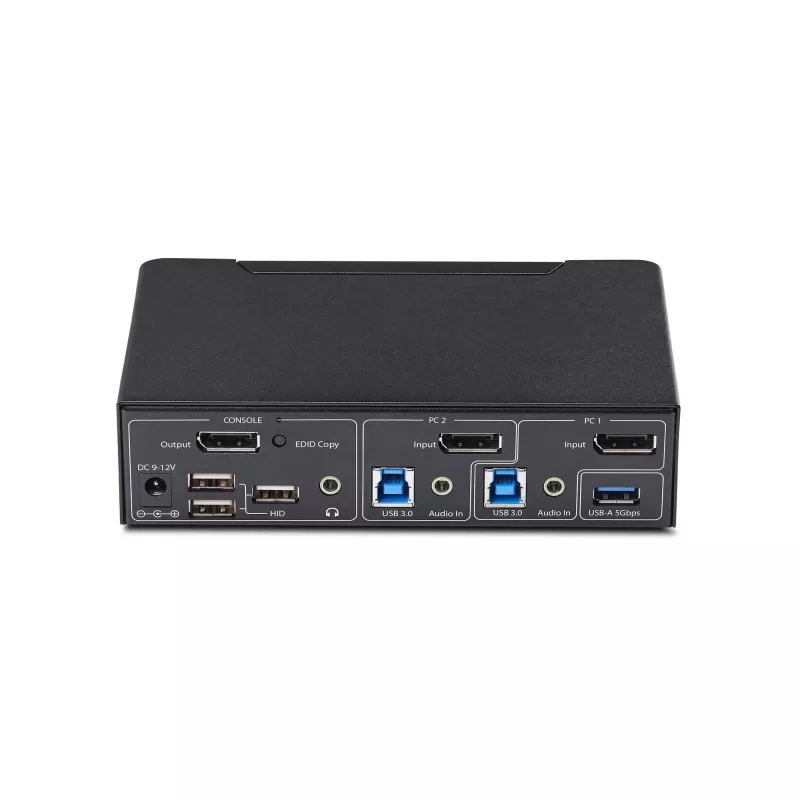 StarTech.com 2-poorts DisplayPort KVM-switch, 4K 60Hz, DP 1.2, EDID-beheer, 2-poorts USB 3.0 hub, 4x USB HID-poorten, TAA-conform