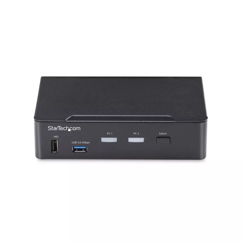 StarTech.com 2-poorts DisplayPort KVM-switch, 4K 60Hz, DP 1.2, EDID-beheer, 2-poorts USB 3.0 hub, 4x USB HID-poorten, TAA-conform