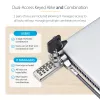 StarTech.com 10-pack dual-access laptopslot, 1,98 m gelijksluitend en cijfercombinatie beveiligingskabelslot voor K-slot-apparaten, computer-diefstalbeveiliging staalkabel