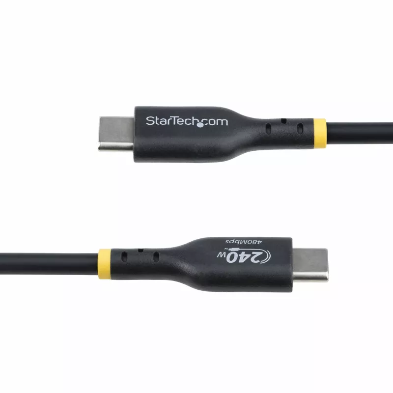 StarTech.com 4m USB-C oplaadkabel, USB-IF gecertificeerde USB-C-kabel, 240W PD EPR, USB 2.0 Type-C laptop-oplaadkabel, USB-C datatransmissiekabel, TPE-mantel, M/M