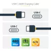 StarTech.com 4m USB-C oplaadkabel, USB-IF gecertificeerde USB-C-kabel, 240W PD EPR, USB 2.0 Type-C laptop-oplaadkabel, USB-C datatransmissiekabel, TPE-mantel, M/M