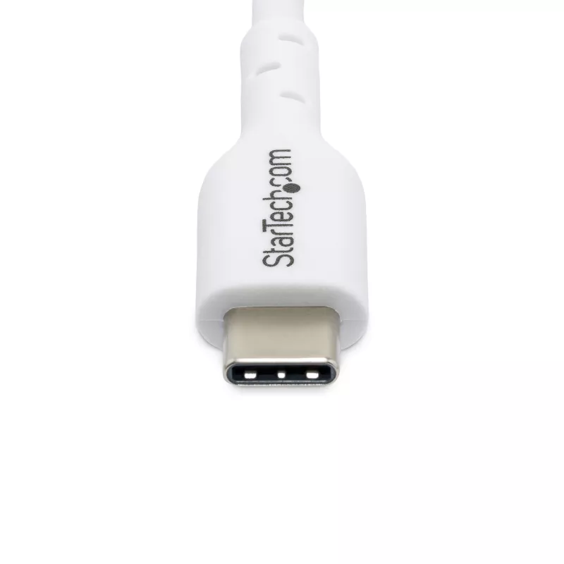 StarTech.com 3m (9.8ft) witte USB-C oplaadkabel, USB-C-kabel, USB 2.0 Type-C laptop-oplaadkabel, 60W 3A Power Delivery, TPE-mantel, USB-C datatransmissiekabel, M/M