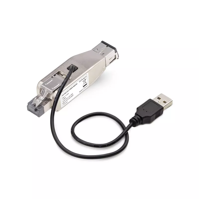 StarTech.com gigabit fiber naar RJ45 ethernet mediaconverter dongle, optisch singlemode 10 km/multimode 800 m, USB-voeding, compact design, metalen behuizing, micro mini, TAA