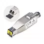 StarTech.com Gigabit glasvezel-naar-RJ45 Ethernet mediaconverter-dongle, optisch singlemode 10 km/multimode 800 m, PoE-gevoed, compact ontwerp, metalen behuizing, Micro Mini, TAA