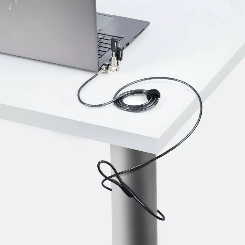 StarTech.com 25-pack universeel laptopslot 6.6ft (2m), master keyed vergrendelingskabel, computerbeveiliging, compatibel met Noble Wedge®/Nano/K-Slot; antidiefstal snijbestendige kabel