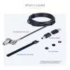 StarTech.com 25-pack universeel laptopslot 6.6ft (2m), master keyed vergrendelingskabel, computerbeveiliging, compatibel met Noble Wedge®/Nano/K-Slot; antidiefstal snijbestendige kabel