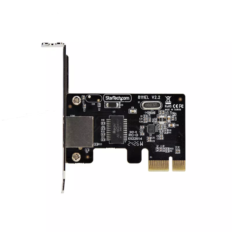 StarTech.com 1-poorts Gigabit PCIe netwerkadapterkaart, low-profile NIC, 10/100/1000Mbps PCI Express LAN-kaart, Realtek RTL8111H, Windows en Linux, TAA-conform