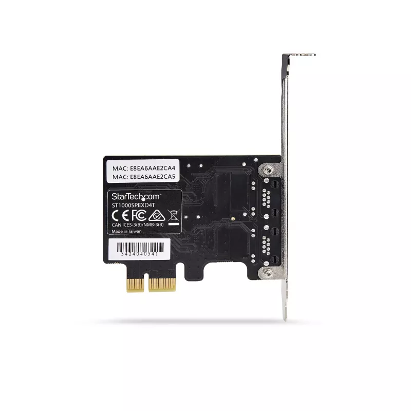 StarTech.com 2-poorts Gigabit PCIe netwerkkaart, 10/100/1000Mbit/s PCI Express NIC, dual Realtek RTL8111H, compatibel met Windows en Linux, TAA-conform