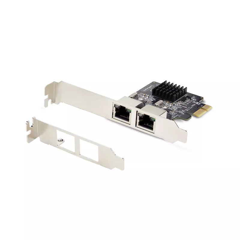 StarTech.com 2-poorts Gigabit PCIe netwerkkaart, 10/100/1000Mbit/s PCI Express NIC, dual Realtek RTL8111H, compatibel met Windows en Linux, TAA-conform