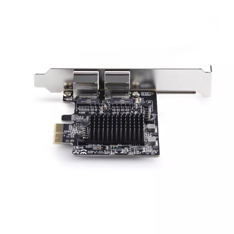 StarTech.com 2-poorts 5G Gigabit PCIe netwerkadapterkaart, 5G/2.5G/1G/100M/10M PCI Express LAN-kaart, Realtek RTL8126, Windows en Linux, TAA-conform