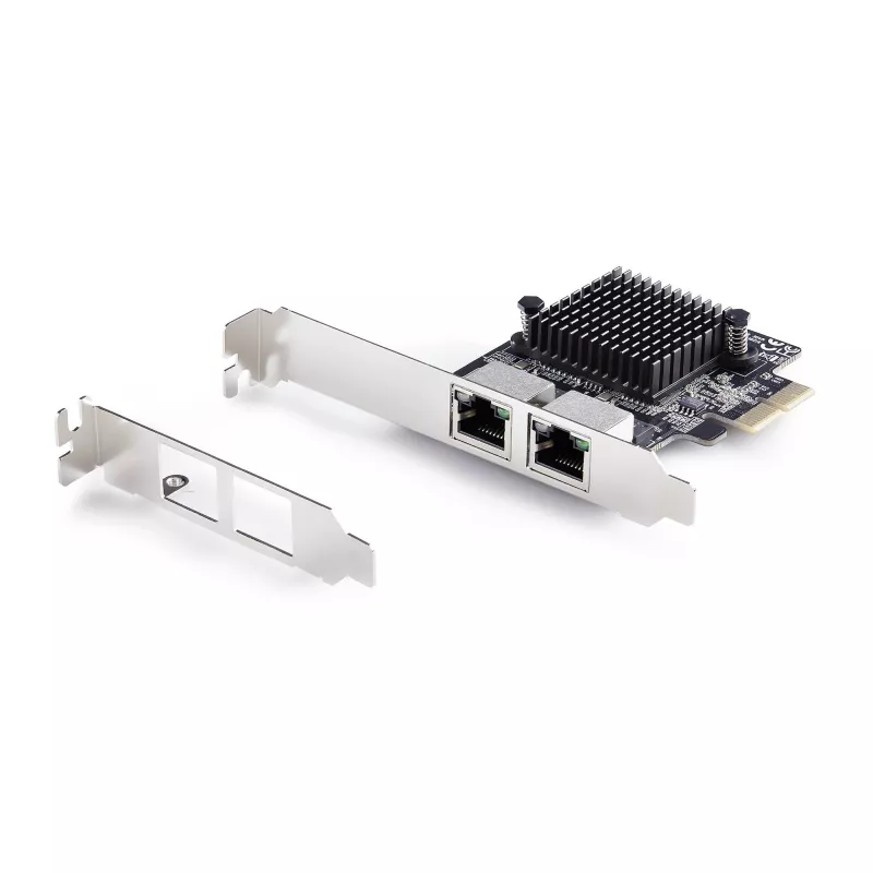 StarTech.com 2-poorts 5G Gigabit PCIe netwerkadapterkaart, 5G/2.5G/1G/100M/10M PCI Express LAN-kaart, Realtek RTL8126, Windows en Linux, TAA-conform
