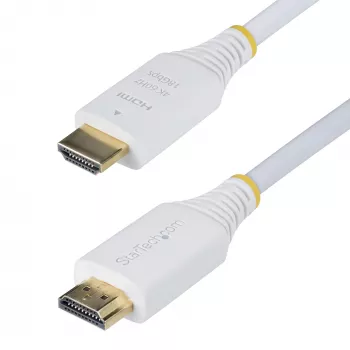 StarTech.com 10ft (3m) Premium gecertificeerde High Speed HDMI-kabel, 4K 60Hz/1440p 144Hz, HDR10/HDCP 2.2/ARC, 18Gbps, UHD HDMI 2.0 kabel voor tv/monitor/display, TPE-mantel, wit