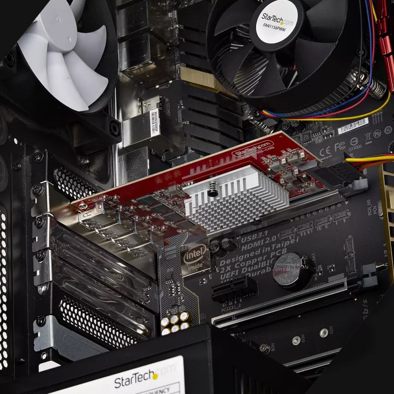 StarTech.com 4-poorts USB-A PCIe-kaart, USB 3.2 10 Gbit/s, PCI Express 3.0 uitbreidingskaart, 4x onafhankelijke USB-controller, Windows/Linux/macOS, TAA-conform