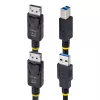 StarTech.com 10ft (3m) DisplayPort en USB 5Gbps KVM-kabel, 4K 60Hz, universeel compatibele DP 1.2/USB 3.0 combokabel voor KVM-switches