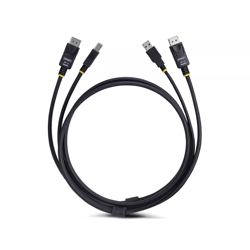 StarTech.com 10ft (3m) DisplayPort en USB 5Gbps KVM-kabel, 4K 60Hz, universeel compatibele DP 1.2/USB 3.0 combokabel voor KVM-switches