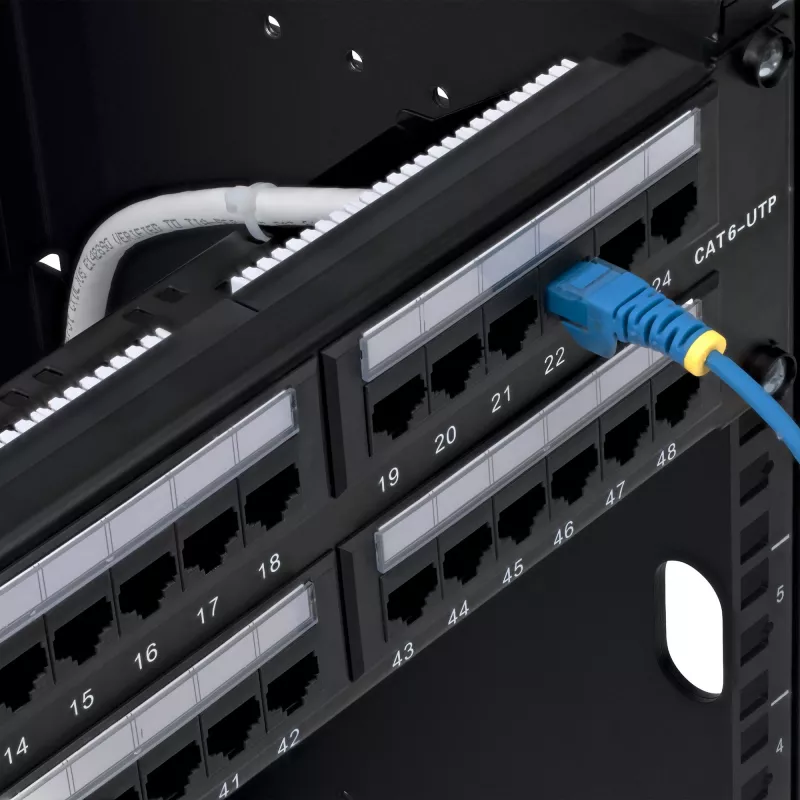 StarTech.com 48-poorts 2U rackmount Cat6 patchpaneel, RJ45, UTP, 110 punch-down, Cat 6 Ethernet patchpaneel voor netwerk-serverrack