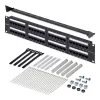 StarTech.com 48-poorts 2U rackmount Cat6 patchpaneel, RJ45, UTP, 110 punch-down, Cat 6 Ethernet patchpaneel voor netwerk-serverrack