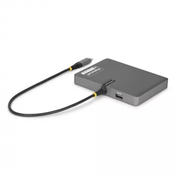 StarTech.com USB-C naar quad-monitor workstation-adapter, 4K 60Hz DisplayPort, 140W PD passthrough voor laptop opladen, USB-aansluiting voor draadloos toetsenbord / muis, TAA