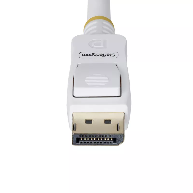 StarTech.com 1,8 m witte VESA-gecertificeerde DisplayPort 1.2 kabel, 4K 60Hz, 21,6 Gbit/s, vergrendelbare DP-stekkers, DP 1.2 DisplayPort kabel, DP-monitorkabel, M/M