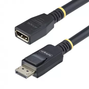 StarTech.com 3m DisplayPort 1.4 verlengkabel, DP 1.4 port-saver kabel, 8K 60Hz, DP-stekker naar DP-bus verlengkabel, DisplayPort-verlengkabel, TPE-mantel, stekker/bus