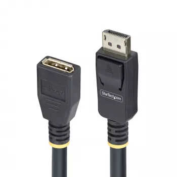 StarTech.com 3m DisplayPort 1.4 verlengkabel, DP 1.4 port-saver kabel, 8K 60Hz, DP-stekker naar DP-bus verlengkabel, DisplayPort-verlengkabel, TPE-mantel, stekker/bus