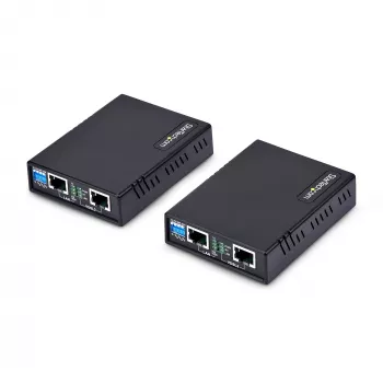 StarTech.com VDSL2 Ethernet extender kit via enkelpaarsdraad, tot 0,6 mijl (1 km) bereik, LAN-repeater via telefoonlijn/CAT5e/CAT6, tot 300 Mbit/s, vervanging voor 110VDSLEXTEU – TAA