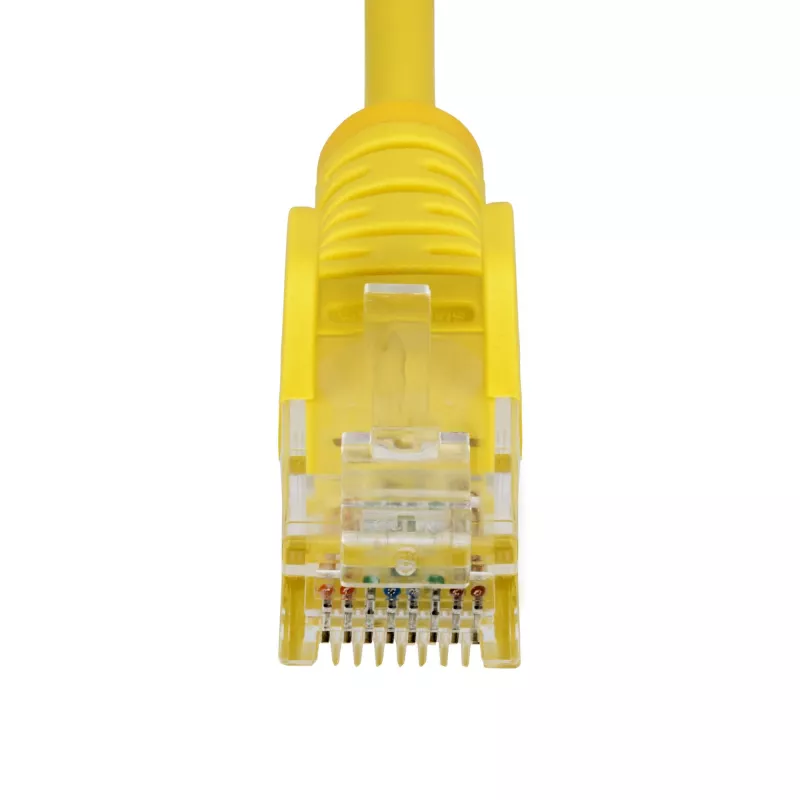 StarTech.com 1m gele slanke CAT6 Ethernet-kabel, snagless, 100W PoE, UTP, LSZH, 28AWG puur blank koperdraad, slanke RJ45 netwerk-patchkabel met trekontlasting, individueel getest