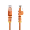 StarTech.com 2,5 m slanke CAT6 Ethernet-kabel, oranje, snagless, 100W PoE, UTP, LSZH, 28AWG puur blank koper, slanke RJ45 netwerk-patchkabel met trekontlasting, individueel getest