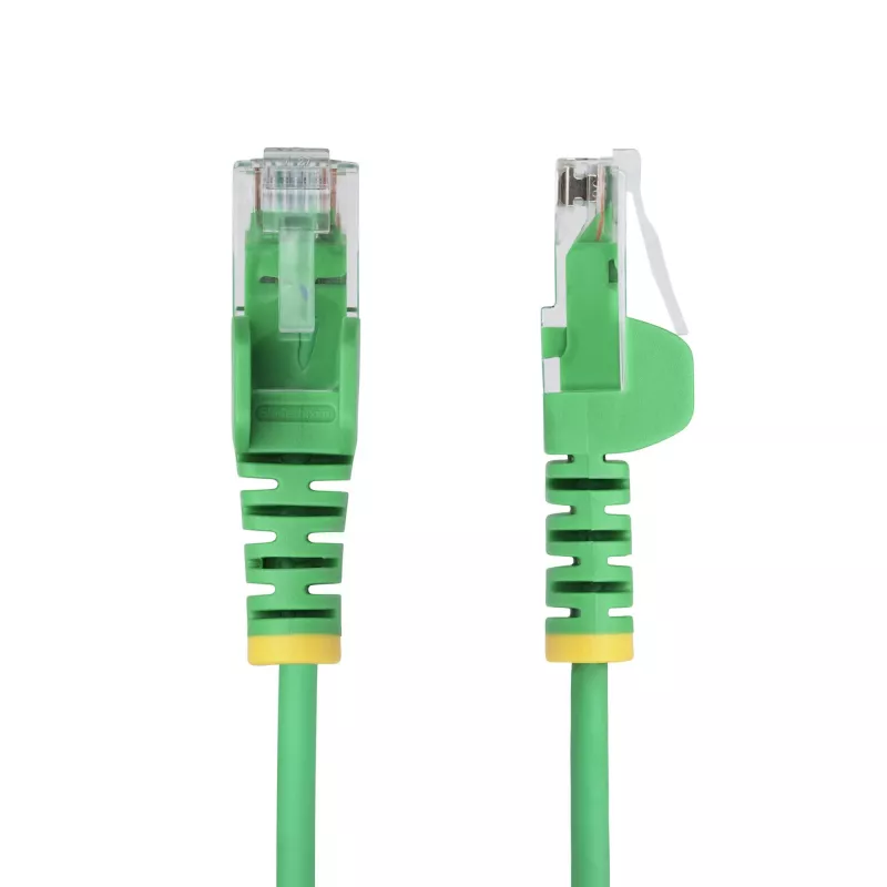 StarTech.com 2 m groene slanke CAT6 ethernetkabel, rastnasbescherming, 100 W PoE, UTP, LSZH, 28AWG puur blank koperdraad, slanke RJ45 netwerk-patchkabel met trekontlasting, individueel getest