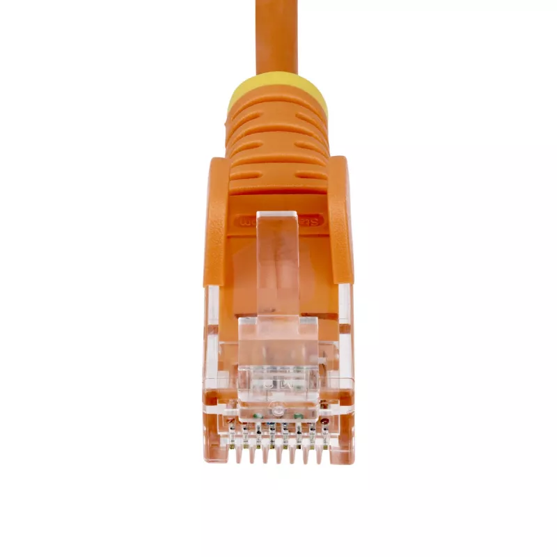 StarTech.com 3 m oranje slanke CAT6 ethernetkabel, rastnasbescherming, 100 W PoE, UTP, LSZH, 28AWG puur blank koperdraad, slanke RJ45 netwerk-patchkabel met trekontlasting, individueel getest