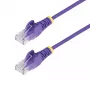 StarTech.com 50 cm paars slank CAT6 ethernetkabel, Snagless, 100W PoE, UTP, LSZH, 28AWG Pure Bare Copper Wire, slank RJ45 Network Patch Cord met trekontlastingen, individueel getest