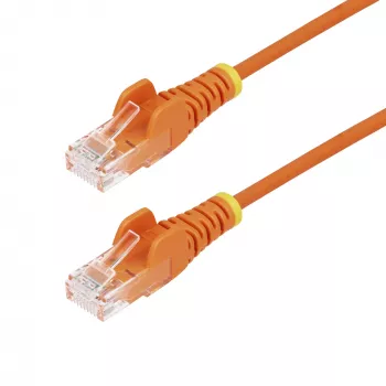 StarTech.com 5m oranje slanke CAT6 Ethernet-kabel, RJ45-stekker met rastnasenschutz, 100W PoE, UTP, LSZH, 28AWG massief blank koper, slanke RJ45 netwerk-patchkabel met trekontlasting, individueel getest