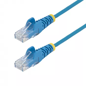 StarTech.com 7m blauwe slanke CAT6 Ethernet-kabel, rastnasenschutz, 100W PoE, UTP, LSZH, 28AWG zuiver blank koperkabel, slanke RJ45 netwerk-patchkabel met trekontlasting, individueel getest