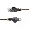 StarTech.com 7 m zwarte slanke CAT6 ethernetkabel, rastnasbescherming, 100 W PoE, UTP, LSZH, 28AWG puur blank koper, slanke RJ45 netwerk-patchkabel met trekontlasting, individueel getest