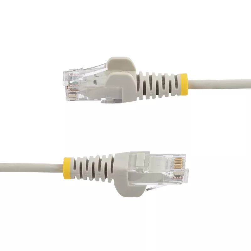 StarTech.com 7 m grijze slanke CAT6 ethernetkabel, rastnasbescherming, 100 W PoE, UTP, LSZH, 28AWG puur blank koper, slanke RJ45 netwerk-patchkabel met trekontlasting, individueel getest