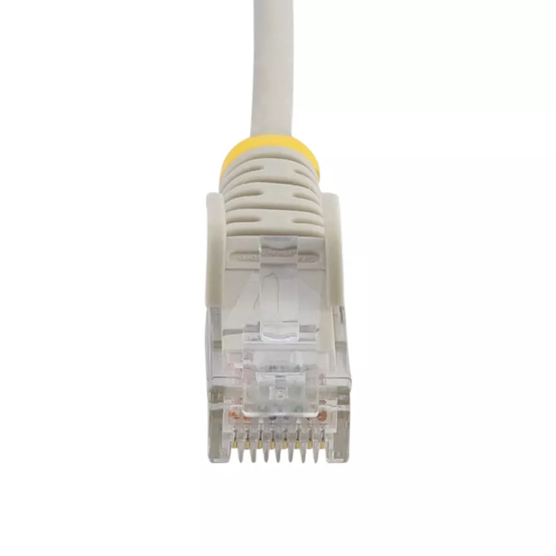StarTech.com 7 m grijze slanke CAT6 ethernetkabel, rastnasbescherming, 100 W PoE, UTP, LSZH, 28AWG puur blank koper, slanke RJ45 netwerk-patchkabel met trekontlasting, individueel getest
