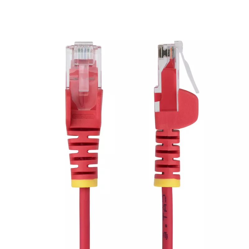 StarTech.com 7m rode slanke CAT6 Ethernet-kabel, snagless, 100W PoE, UTP, LSZH, 28AWG zuiver blank koperkabel, slanke RJ45 netwerk-patchkabel met trekontlasting, individueel getest