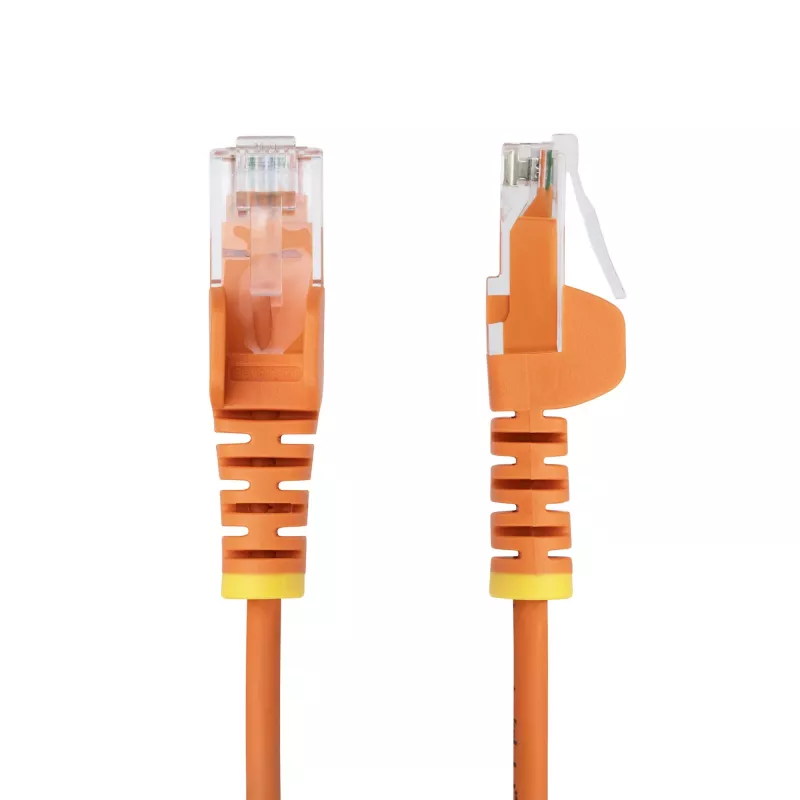 StarTech.com 7 m oranje slanke CAT6 ethernetkabel, rastnasbescherming, 100 W PoE, UTP, LSZH, 28AWG puur blank koperdraad, slanke RJ45 netwerk-patchkabel met trekontlasting, individueel getest