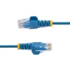 StarTech.com 10m blauwe slanke CAT6 Ethernet-kabel, snagless, 100W PoE, UTP, LSZH, 28AWG zuiver blank koperdraad, slanke RJ45 netwerk-patchkabel met trekontlasting, individueel getest