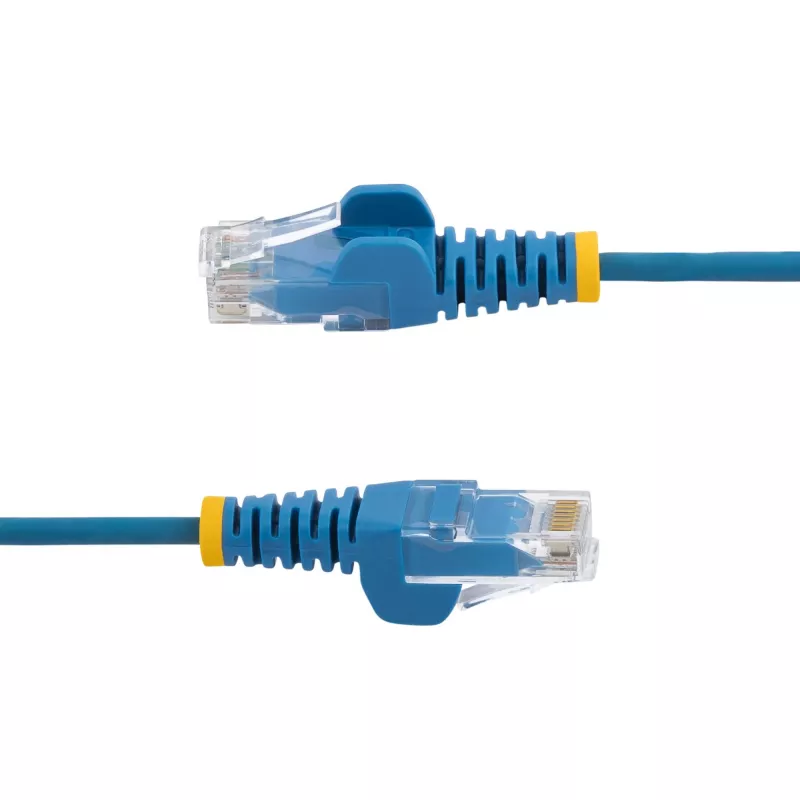 StarTech.com 10m blauwe slanke CAT6 Ethernet-kabel, snagless, 100W PoE, UTP, LSZH, 28AWG zuiver blank koperdraad, slanke RJ45 netwerk-patchkabel met trekontlasting, individueel getest