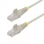 StarTech.com 10m grijze slanke CAT6 Ethernet-kabel, rastnasenschutz, 100W PoE, UTP, LSZH, 28AWG zuiver blank koperdraad, slanke RJ45 netwerk-patchkabel met trekontlasting, individueel getest