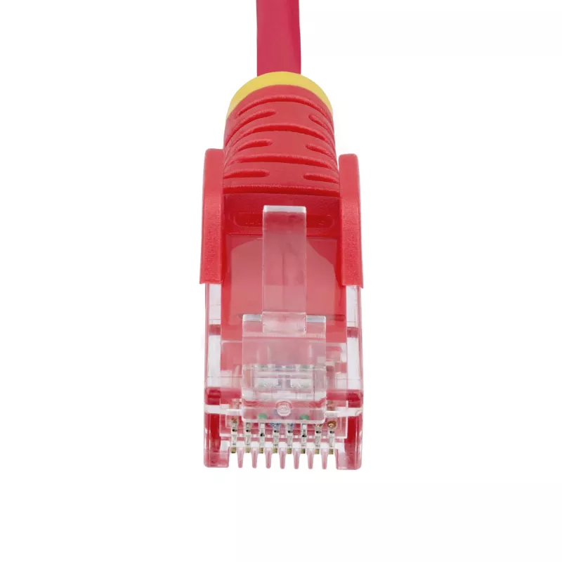 StarTech.com 15 m rode slanke CAT6 ethernetkabel, snagless, 100 W PoE, UTP, LSZH, 28AWG puur blank koperdraad, slanke RJ45 netwerk-patchkabel met trekontlasting, individueel getest