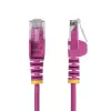 StarTech.com 2,5 m roze slanke CAT6 ethernetkabel, snagless, 100 W PoE, UTP, LSZH, 28AWG puur blank koper, slanke RJ45 netwerk-patchkabel met trekontlasting, individueel getest