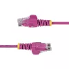 StarTech.com 2,5 m roze slanke CAT6 ethernetkabel, snagless, 100 W PoE, UTP, LSZH, 28AWG puur blank koper, slanke RJ45 netwerk-patchkabel met trekontlasting, individueel getest