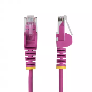StarTech.com 2m roze slanke CAT6 Ethernet-kabel, rastnasenschutz, 100W PoE, UTP, LSZH, 28AWG zuiver blank koperdraad, slanke RJ45 netwerk-patchkabel met trekontlasting, individueel getest