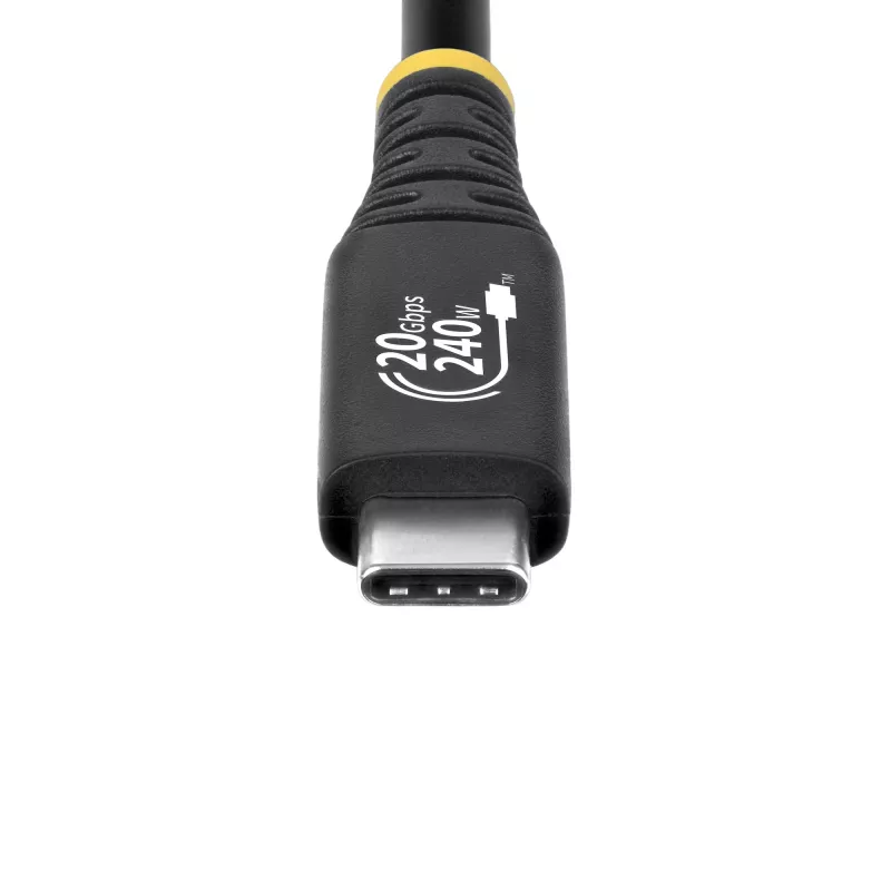 StarTech.com 2 m (6 ft) USB4-kabel, 20 Gbit/s, USB-IF-gecertificeerde USB-C-kabel, 240 W PD EPR, 4K 120 Hz DP 1.4, TPE-mantel, zwarte USB-C-kabel