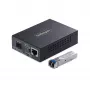 StarTech.com Gigabit Ethernet koper-naar-glasvezel mediaconverter, SM LC, 40 km, 10/100/1000 Mbit/s, RJ45 naar LC, volledig metaal, 9K jumbo-frames, TAA-conform