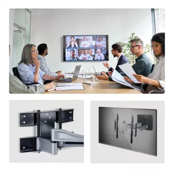 StarTech.com zware draaibare tv-muurbeugel voor flatscreens tot 100 inch en 85 kg, VESA 800x500, low-profile beugel, TAA-conform