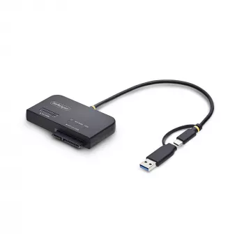 StarTech.com USB-C/USB-A naar M.2 NVMe en 2,5 inch/3,5 inch SATA-adapter, 10 Gbit/s, gereedschapsloze externe SSD-harde-schijflezer, B+M/M-Key
