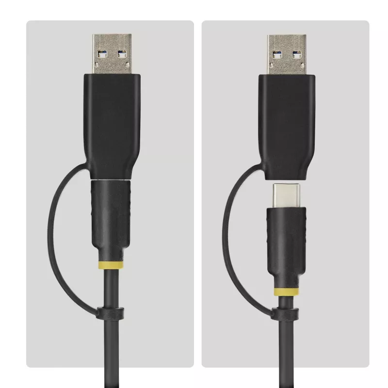 StarTech.com USB-C/USB-A naar M.2 NVMe en 2,5 inch/3,5 inch SATA-adapter, 10 Gbit/s, gereedschapsloze externe SSD-harde-schijflezer, B+M/M-Key